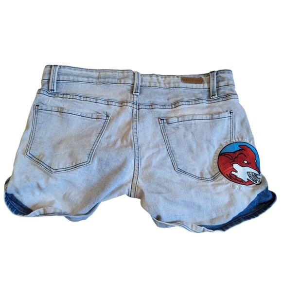 Rare Taylor Swift 1989 Denim Shorts I Know Places Lyrics Fox Embroidery Dickies - Picture 1 of 7